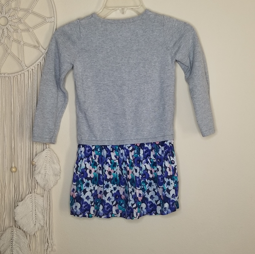 Gymboree Girl's Sweater Floral Dress 6 - Picture 4 of 6